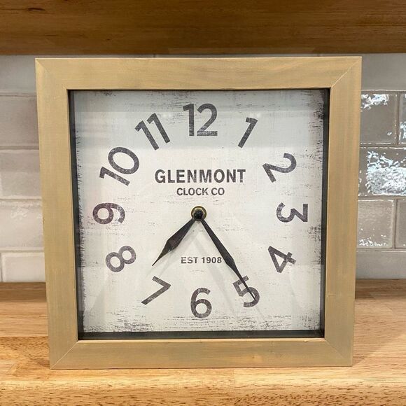 Decorative Accent Square Clock Wall Mount or Table Display Analog Clock - Picture 2 of 8